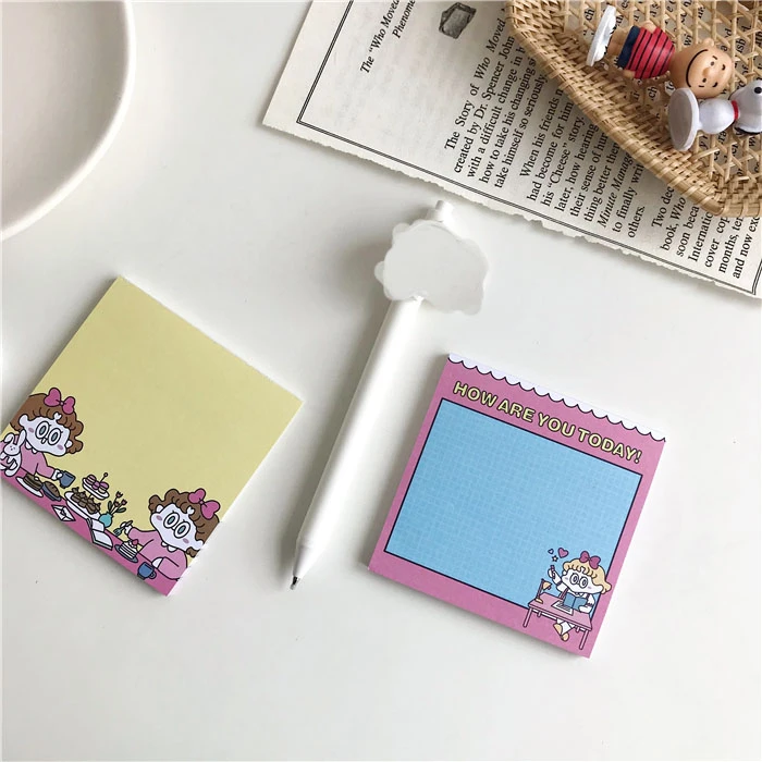 SIXONE 50 листов милый мультяшный стикер для девочек оригинальный блокнот