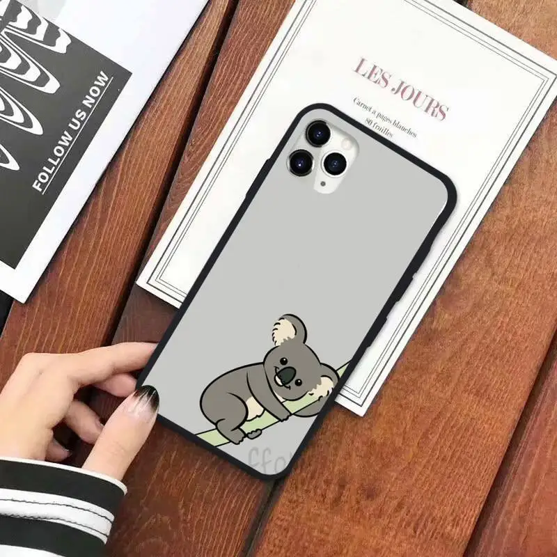 

Cute cartoon animal koala Phone Case for iPhone 11 12 pro XS MAX 8 7 6 6S Plus X 5S SE 2020 XR