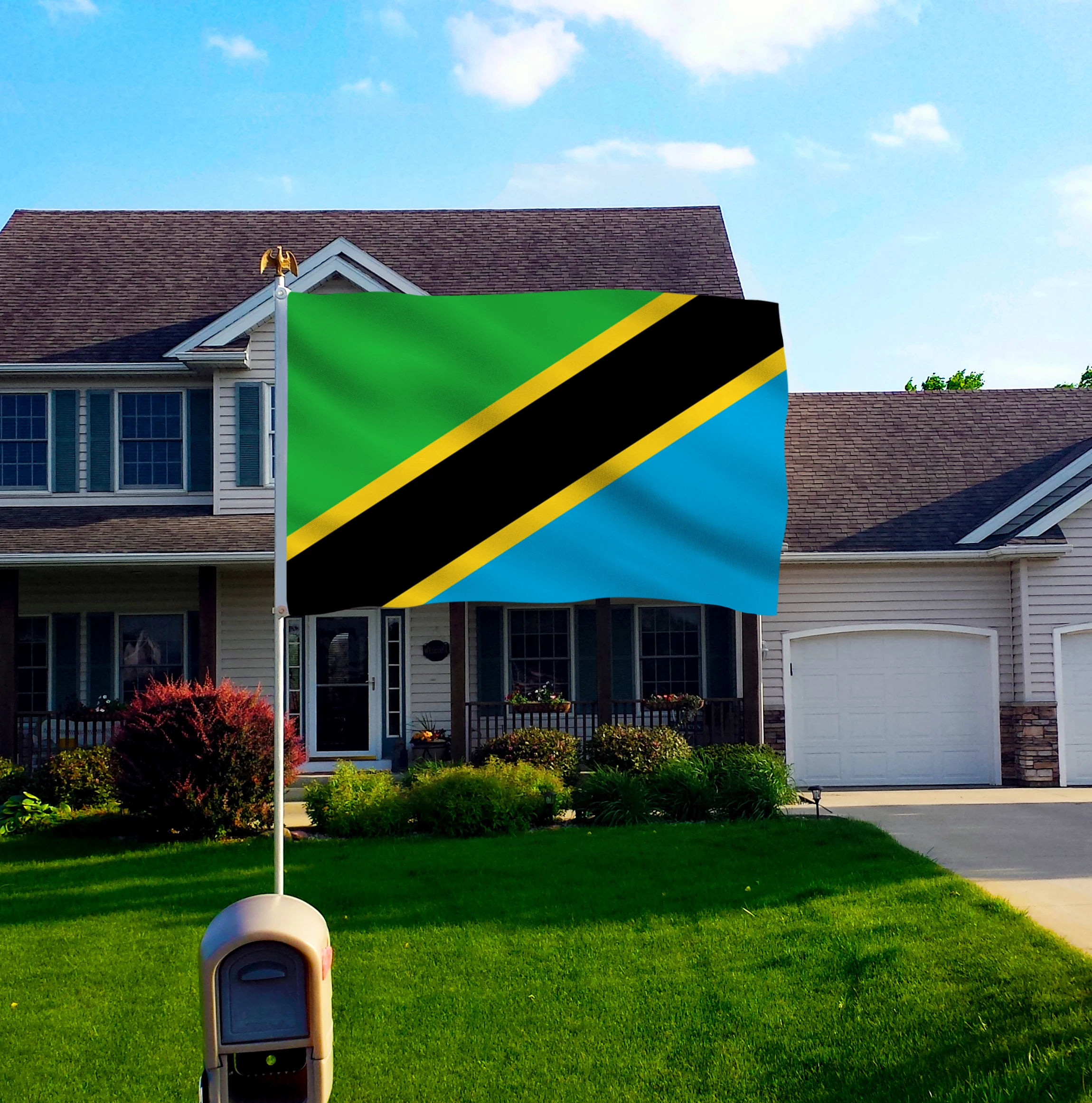 Лидер продаж флаг Танзании (TZ) полиэстер 5*3 футов все цвета логотипы|Флаги баннеры