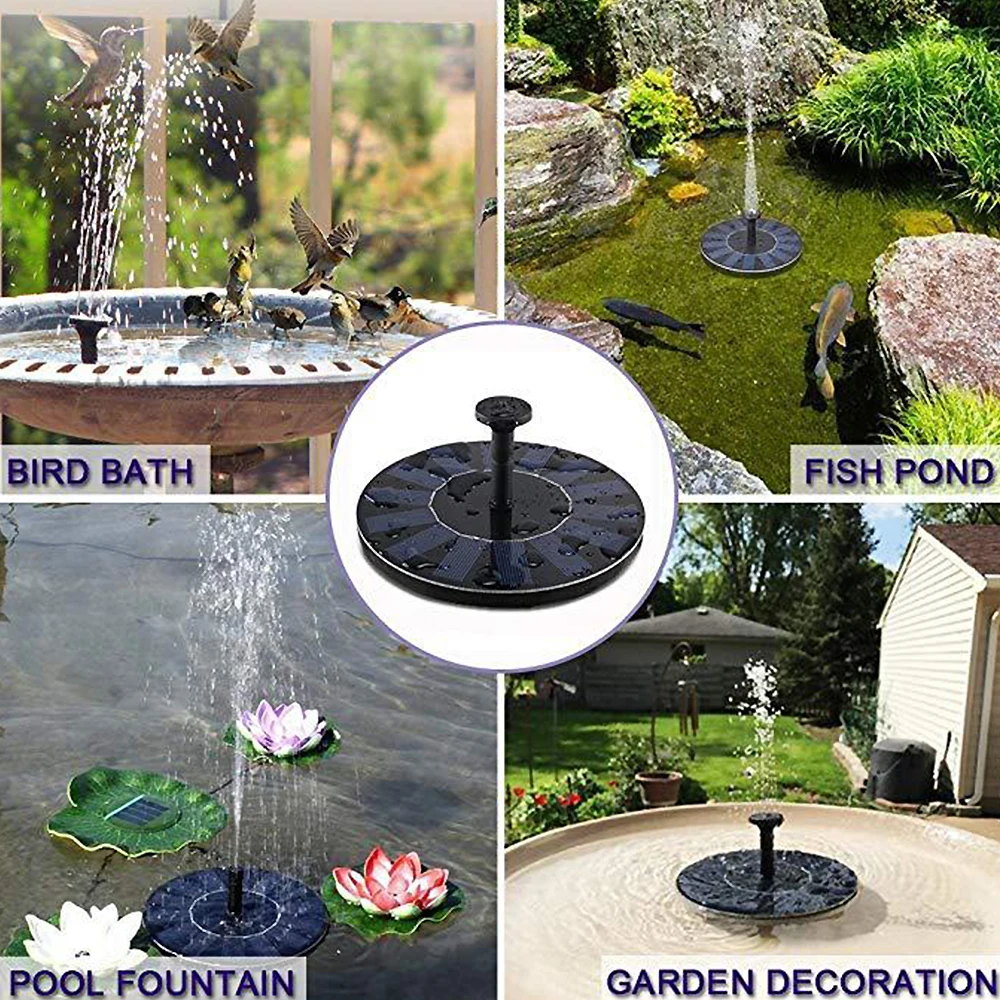 

Solar Panel Submersible Fountain Pond Power Water Pump Garden Pool Watering Panel Kit for Garden Pond Pool 2