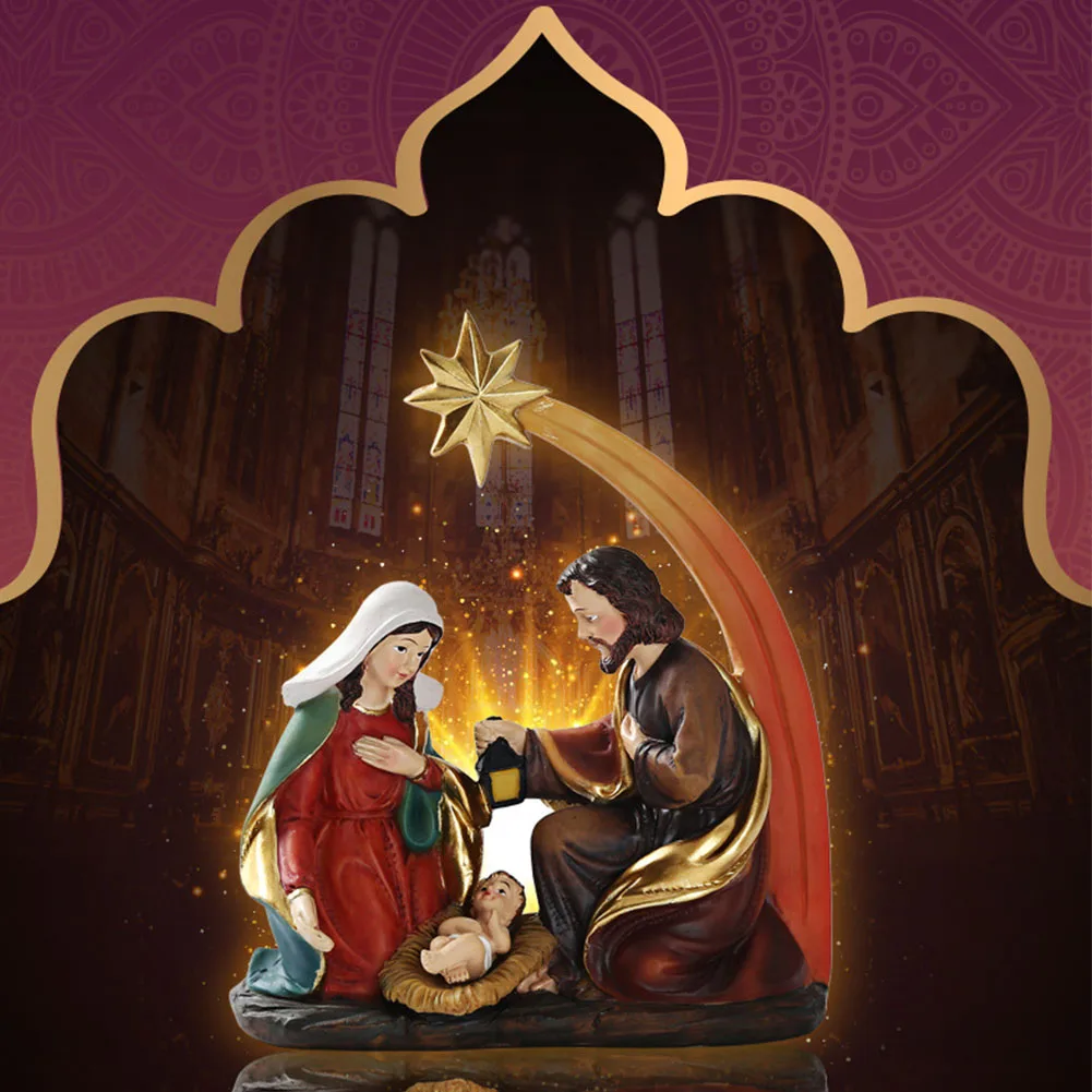 Украшения из смолы Пасха настольный подарок ремесла Религиозная детская