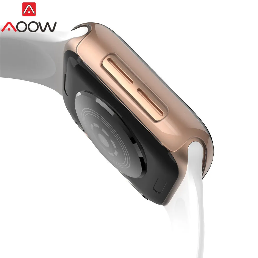 Ультратонкий защитный чехол для Apple Watch 38 мм 42 мм 40 мм 44 мм с покрытием из поликарбоната универсальная защитная крышка для iwatch 1 2 3 4