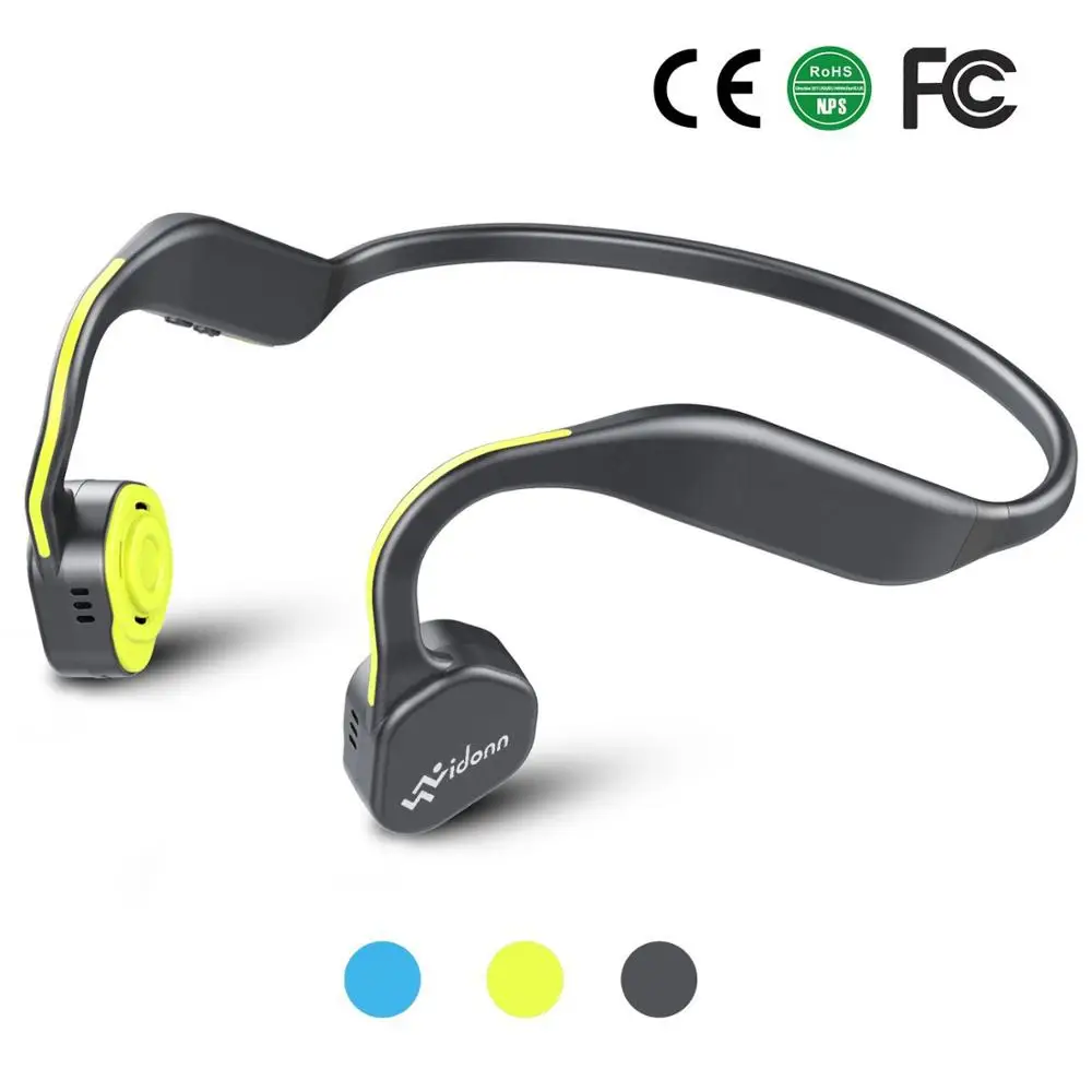 Yellow Vidonn F1 наушники с костной проводимостью, Bluetooth 5,0, титановая Беспроводная Спортивная гарнитура с открытым ушком - Цвет: Yellow