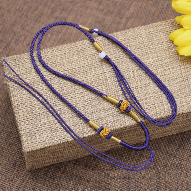 Новое хрустальное ожерелье с кулоном веревка ручной вязки Ожерелье Подвеска