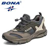 bona 2021 new designers action leather jogging shoes man sport running shoes sneakers men tennis outdoor training shoes man soft