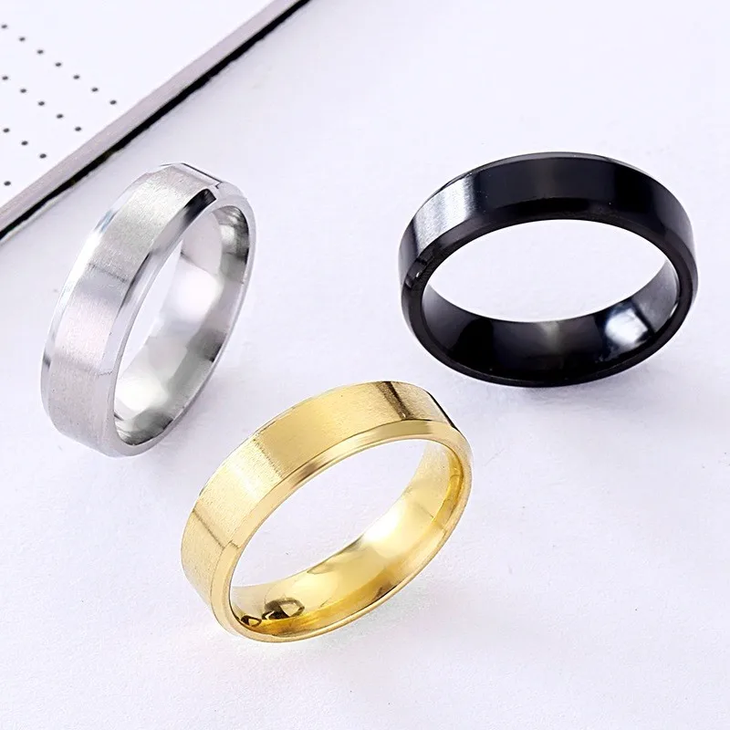 8 мм вращающееся основное кольцо для мужчин черный/Золотой/Серебряный цвет