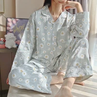 floral printed cotton maternity nursing sleepwear sets loose feeding pajamas suits clothes for pregnant women pregnancy home