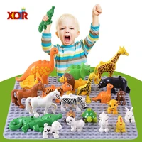 28pcs animal bricks building blocks animal model accessories zoo figures kids toys birthday gift