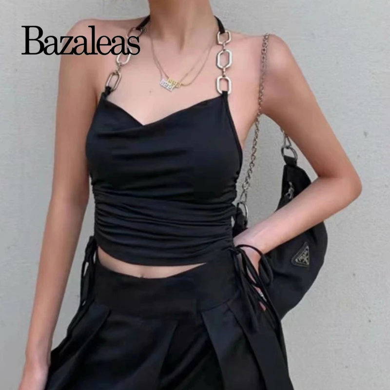 

Майка женская атласная с V-образным вырезом и боковым шнурком