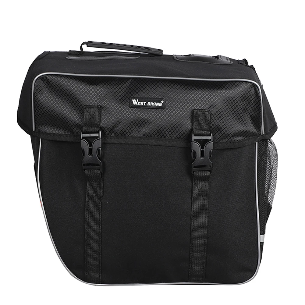 

Mountain Bike Carrier Bag Bicycle Panniers With Rain Cover Carrying Handle Reflective Trim Large Pockets For Outdoor Riding