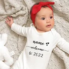 Добро пожаловать в 2022, детское имя новорожденного, индивидуальный пошив, боди для мальчиков и девочек, одежда для ползания на заказ, подарки для малышей