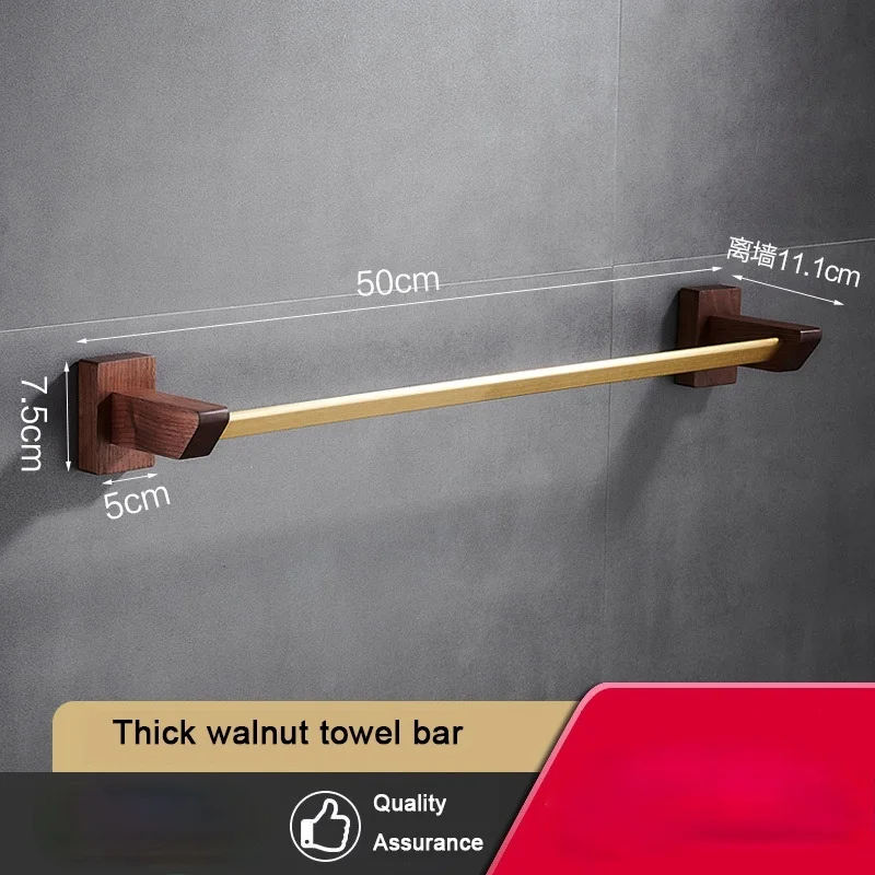 walnut bathroom accessories bath towel rack towel bar set toilet paper holder bathroom hardware shelves free global shipping