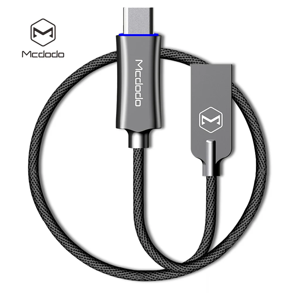 10 шт./лот MCDODO usb type C QC 3,0 Быстрая зарядка USB C кабель для передачи данных телефон зарядное устройство для samsung S9 huawei Авто отсоединить кабель - Цвет: Gray