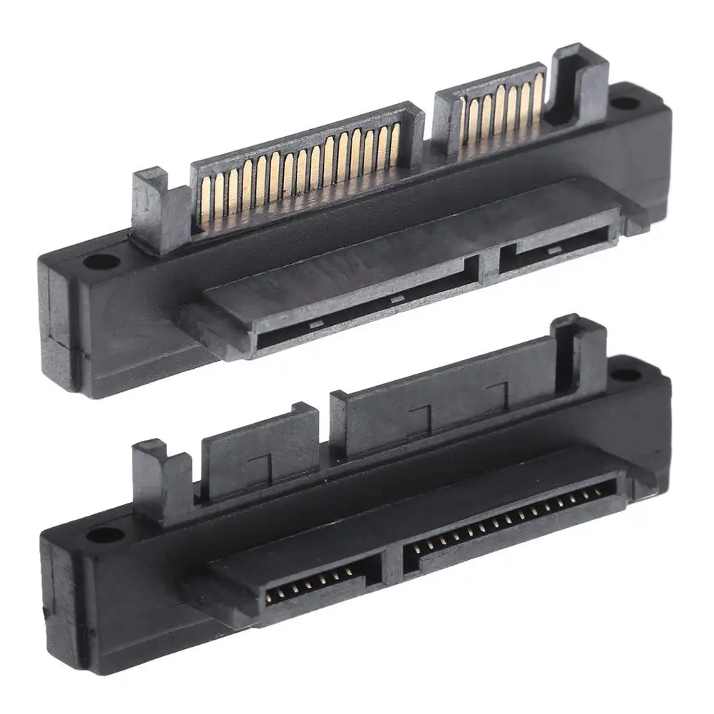

22Pin прямоугольный вверх 90 SATA адаптер штекер-гнездо 7 + 15 Pin Serial ATA Адаптеры расширения коннектор конвертер