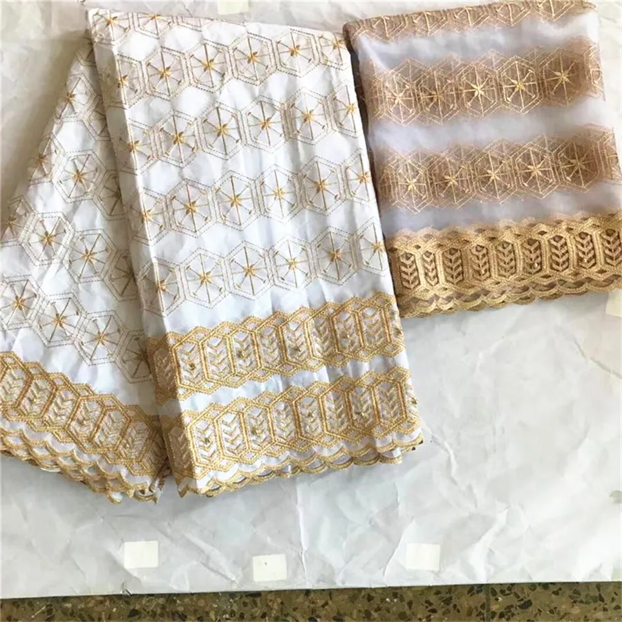 Жаккардовая 100% хлопчатобумажная богатая парча высокого качества африканская