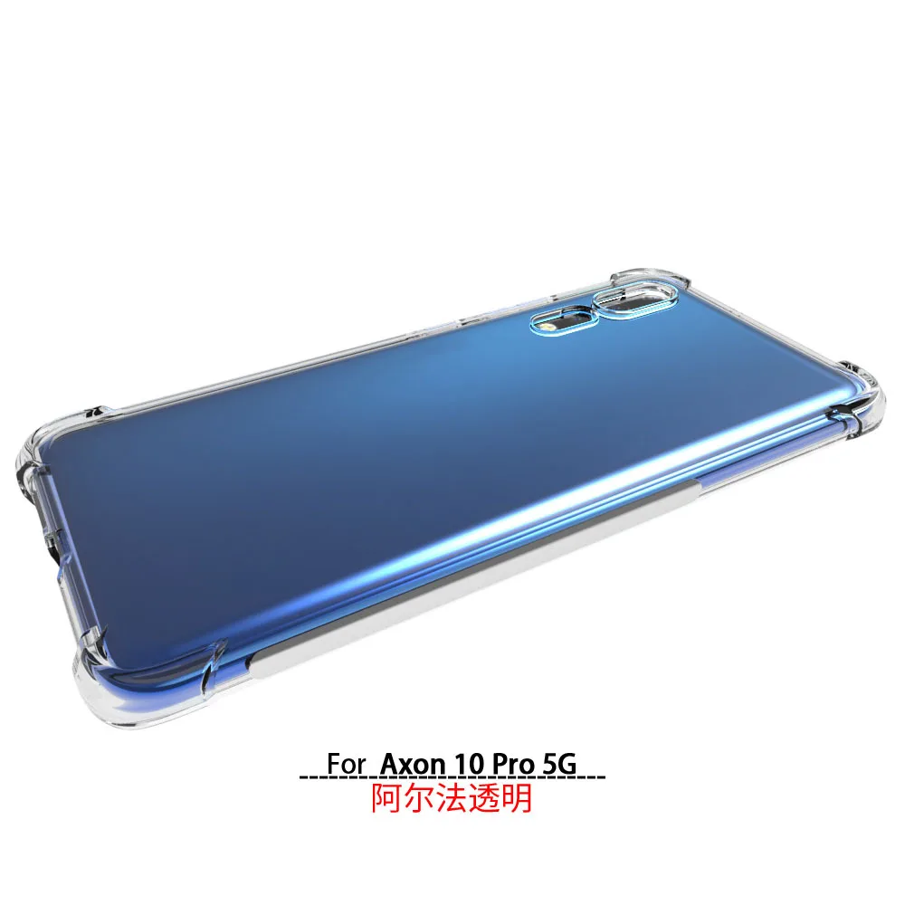 

Crystal Clear Reinforced Corners Shock Absorption For ZTE Axon 10 Pro Case, Transparent TPU Silicone back cover Airbag Anti Fall