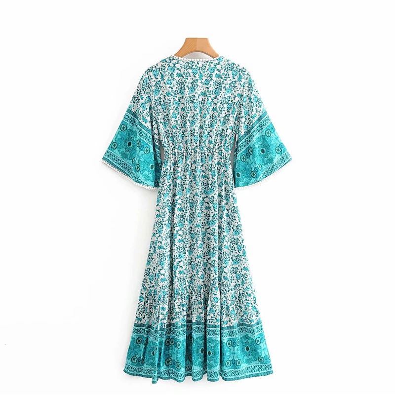 В винтажном стиле Женские туфли Павлин цветочный принт с рукавом летучая мышь