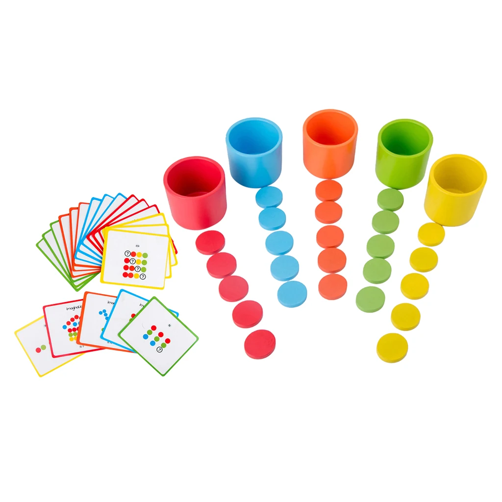 

Colorful Counting Matching Cups - Sort, Count & Color Recognition Learning Toy