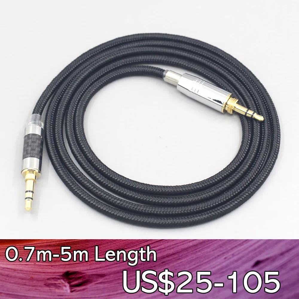 

LN007534 6.5mm XLR 4.4mm Super Soft Headphone Nylon OFC Cable For Audio-Technica ATH-pro500mk2 PRO700MK2 PRO5V M50 M50RD