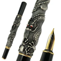 wholesale jinhao metal fountain pen oriental dragon series heavy pen iridium fine nib grey writing gift pen supplies
