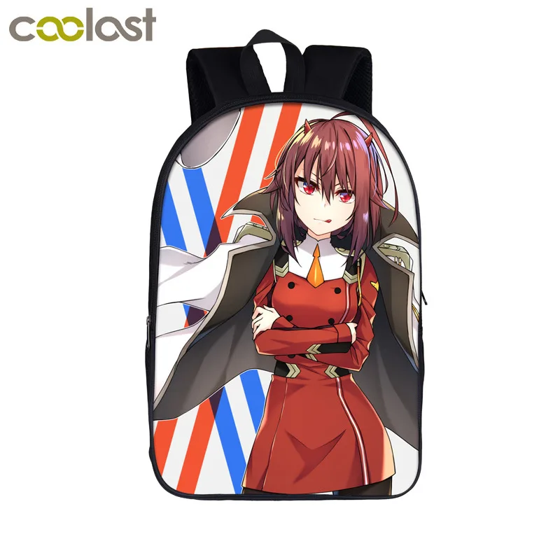 

Japan Anime New Style Darling in the Franxx Hiro ZERO TWO ICHIGO Anime Peripheral Student Schoolbag Polyester Fiber Backpack