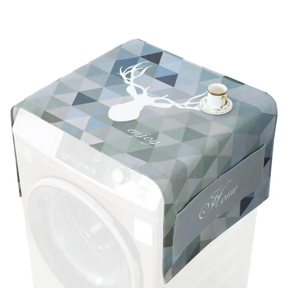 

Washing Machine Organizer Washing Machine Cover Anti-Slip Fabric Top Cover For Washer Dryer Christmas Storage Washer And Dry