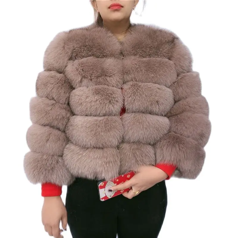 

Шуба из натурального Лисьего меха, женская зимняя куртка, шуба из натурального меха, шуба из высококачественного натурального Лисьего меха,...