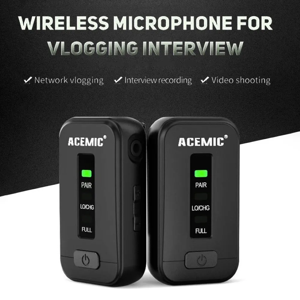

2.4G Wireless Lapel Clip-on Microphone Phone DSLR Omnidirectional Condenser HD Sound Microphone for Network Boadcast