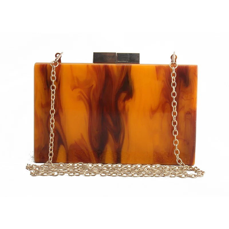 

Fashion Acrylic Small Square Bag Metal Magnetic Buckle Banquet Bag Dress Ladies Clutch Bag Party Ladies Coin Bag Ink Pattern Bag