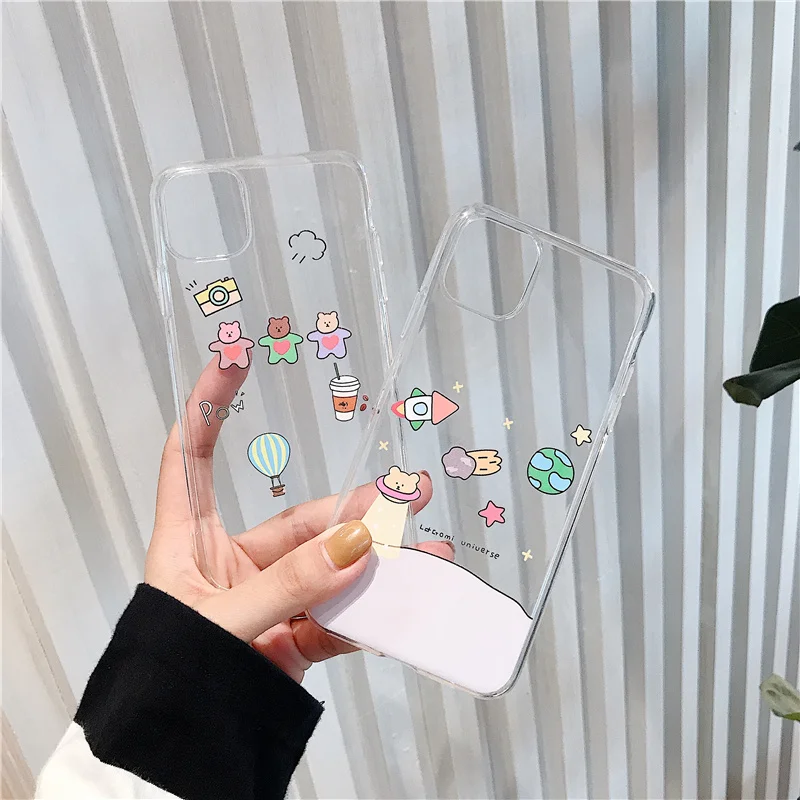 Милый корейский чехол с изображением кофейных медведей для iphone 11 Pro Max xs max xr x 6 6s 7 8