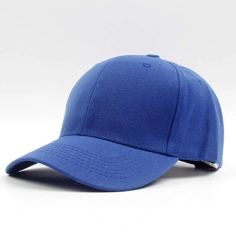Бейсболка с 6 вставками для мужчин и женщин регулируемая однотонная саржевая