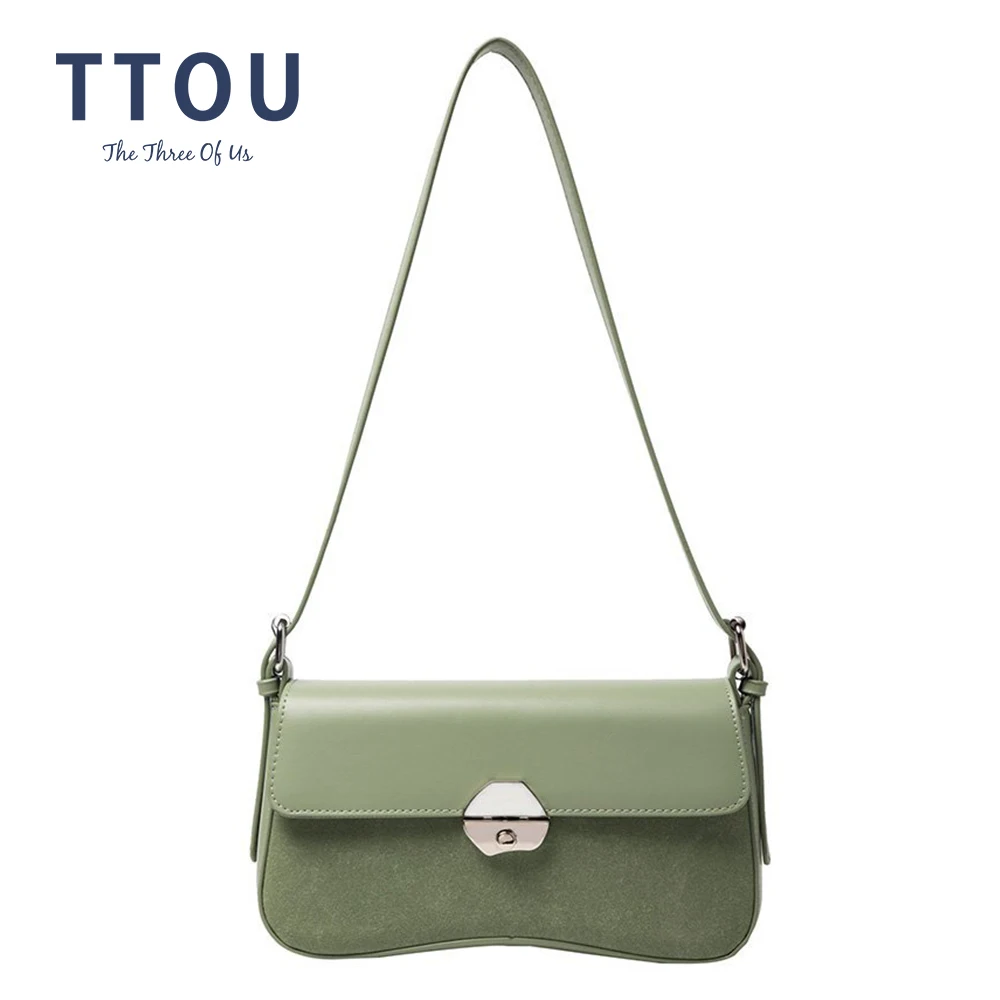 

Vintage Small Shoulder Bags for Women Scrub Leather Baguette Shape Bag Brand Mini Designer Black Womens Handbags Purse Clutch