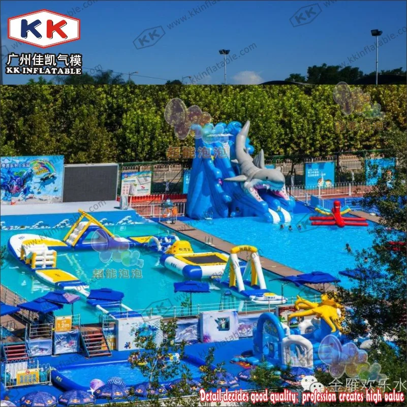 Kopen Opblaasbare Water Park Drijvende Eiland, Opblaasbare Water Speeltuin Park