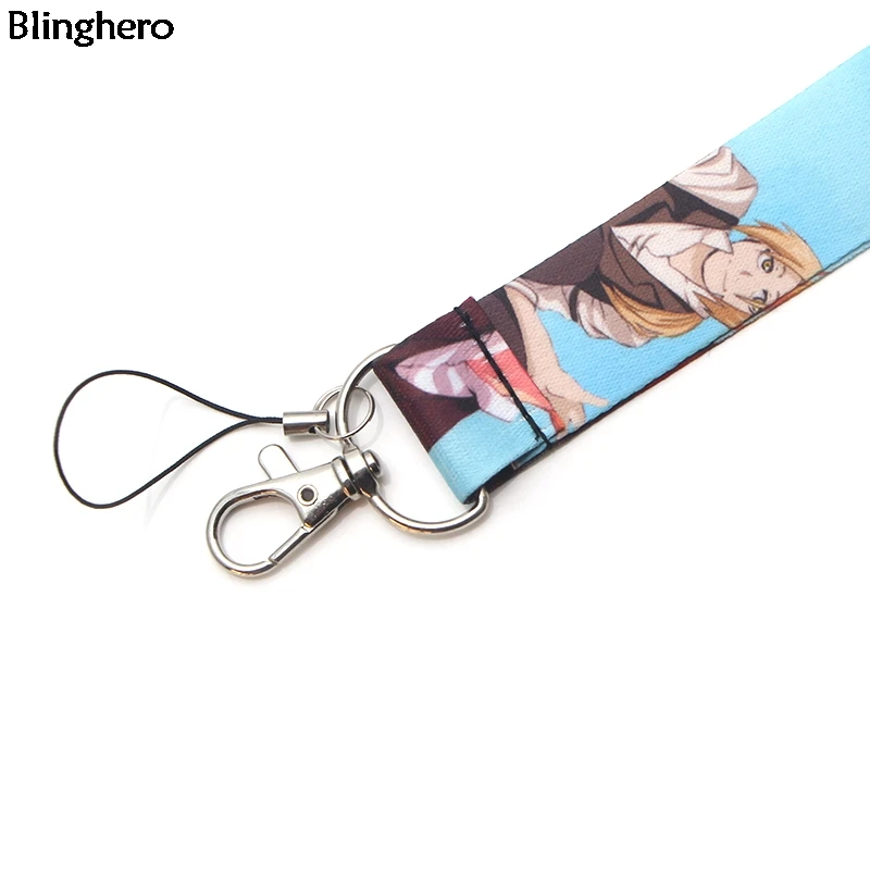 Blinghero аниме Стальной Алхимик ремешки крутые ключи держатель телефона персонажи