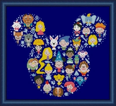 Лидер продаж Набор для вышивки крестиком Голубая мышь хлопчатобумажная нить 14