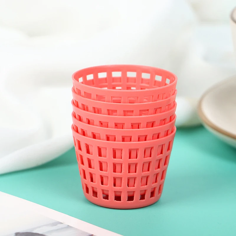

5pcs Mini 1/12 Cute Dollhouse Storage basket Dolls Miniature Decoration Opslag Mand Poppen Miniatuur Decoratie