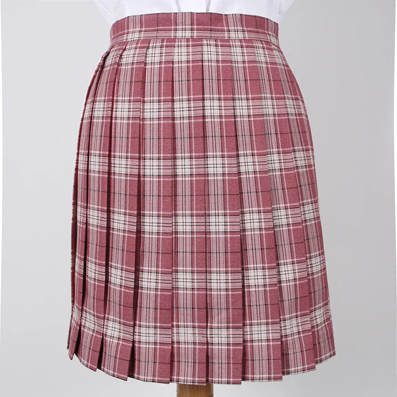 Skirt Школьные платья, светильник, красная клетчатая плиссированная юбка, высокое качество, JK, Униформа, юбка для студентов, косплей, аниме, юбка, костюм моряка, короткие юбки - Цвет: Skirt