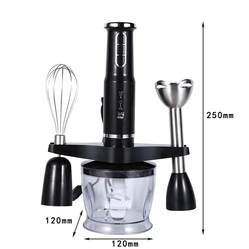 

600W 4 in 1 Multifunction Electric Food Processor Mixer 3 Speed Kitchen Detachable Hand Blender Egg Beater Vegetable Stand Blend