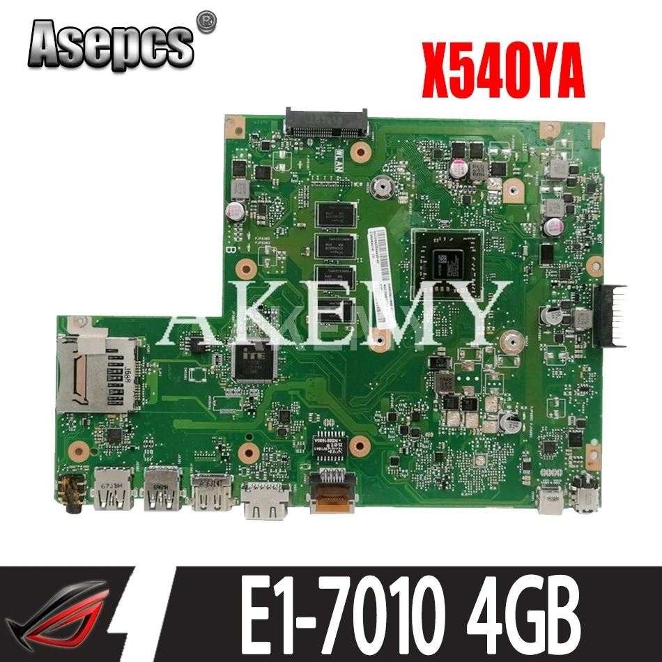 

Akemy для Asus GM X540YA Laotop материнская плата X540Y X540YA D540Y R540Y материнская плата W / E1-7010 CPU 4G RAM