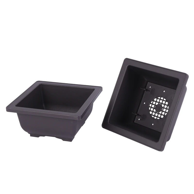 

15 PCS 4.7 Inch Flower Pot, Square Plastic Bonsai Training Pot, Flower Succulent Flower Pot Container, for Garden, Interior, Hom