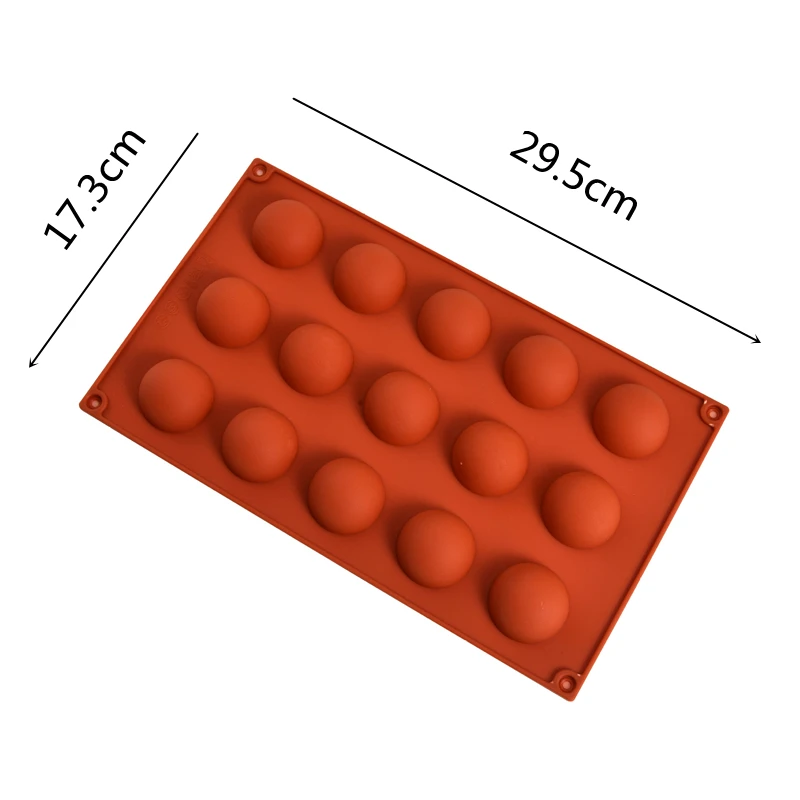 

15-Cavity Food-Grade Silicone Cake Pastry Mold Chocolate Candy DIY Baking Tools Round Dessert Mould Decorating Accessories