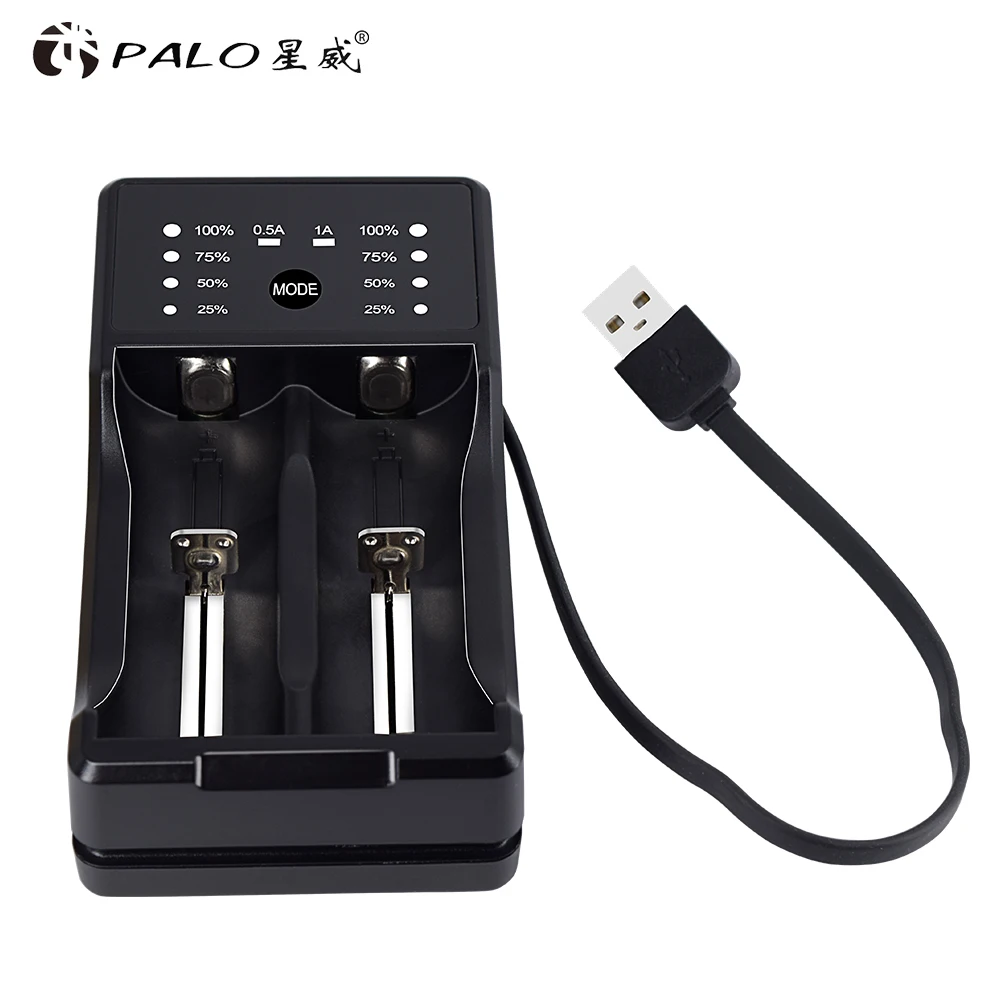 PALO 2 шт. Оригинальная Аккумуляторная батарея 18650 3 7 V 2350mAh литий-ионная