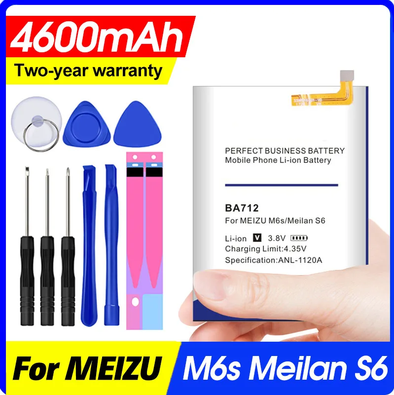 

Ba712 for Meizu M6s Meilan S6 Mblu M712q / m c M712h Mobile Phone Rechargeable Lithium Polymer Battery 4600mah