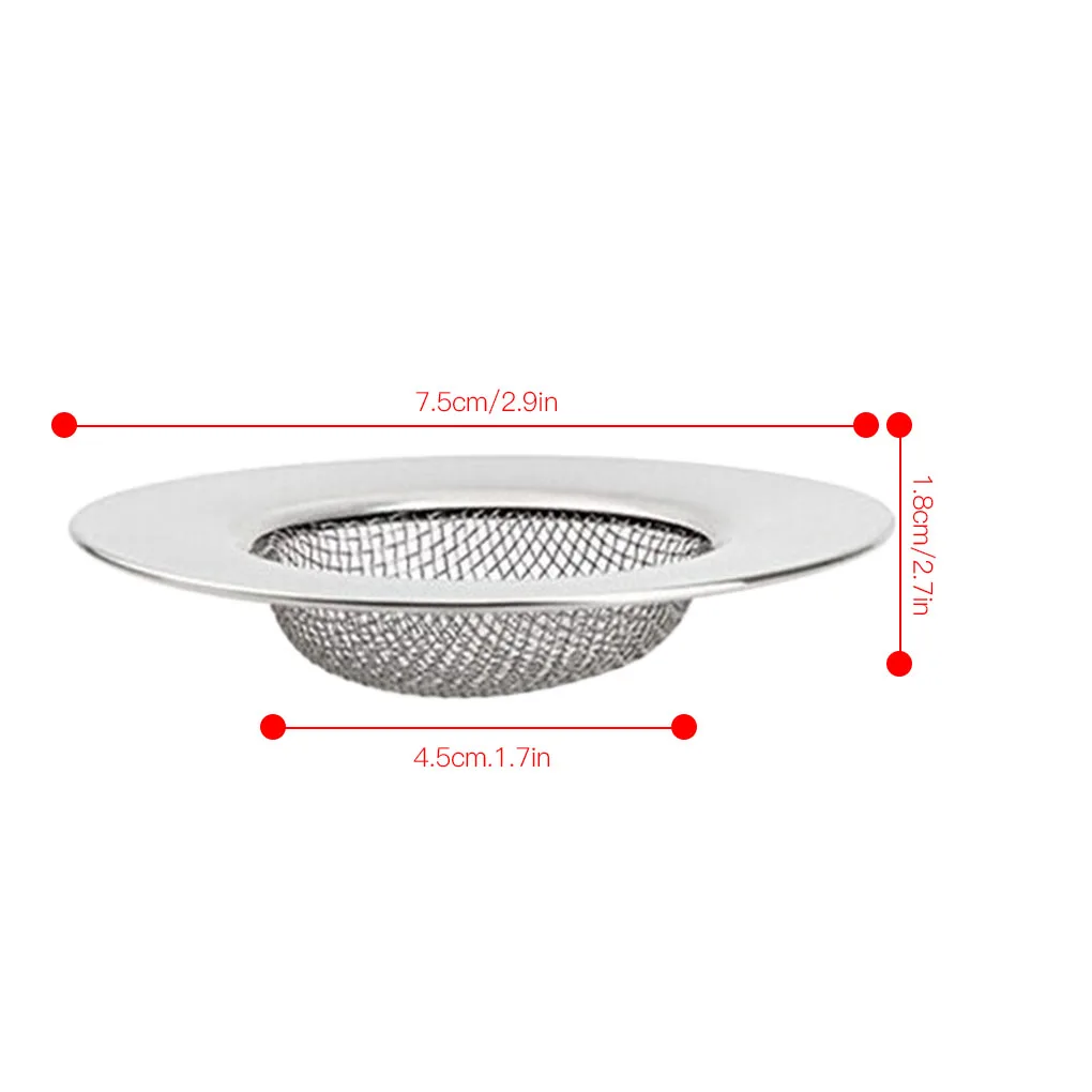 

NEW 7.5cm Stainless Steel Kitchen Filter Sinks Strainer Drain Hole Trap Metal Sink Strainer Bath Sink Drain Hair Catcher 2021