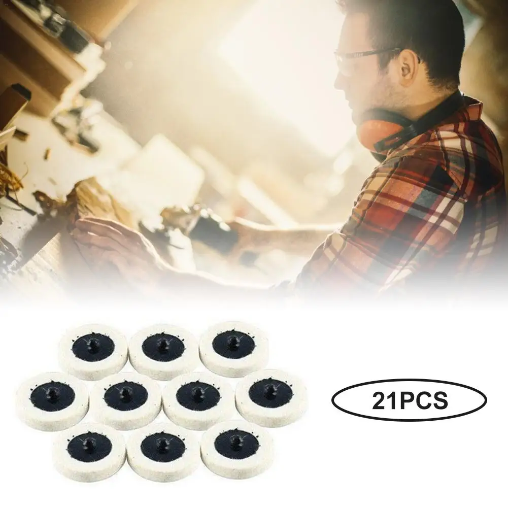 

21PCS Compressed Wool Fabric Disc Polishing Buffing Pads Wheels Perfect For Polishing And Buffing Projects