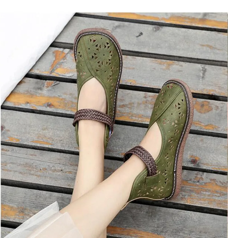 

Дизайнерские женские лоферы из искусственной кожи, ажурные плетеные балетки, плоская подошва, Мокасины, повседневные туфли-балетки, на весн...