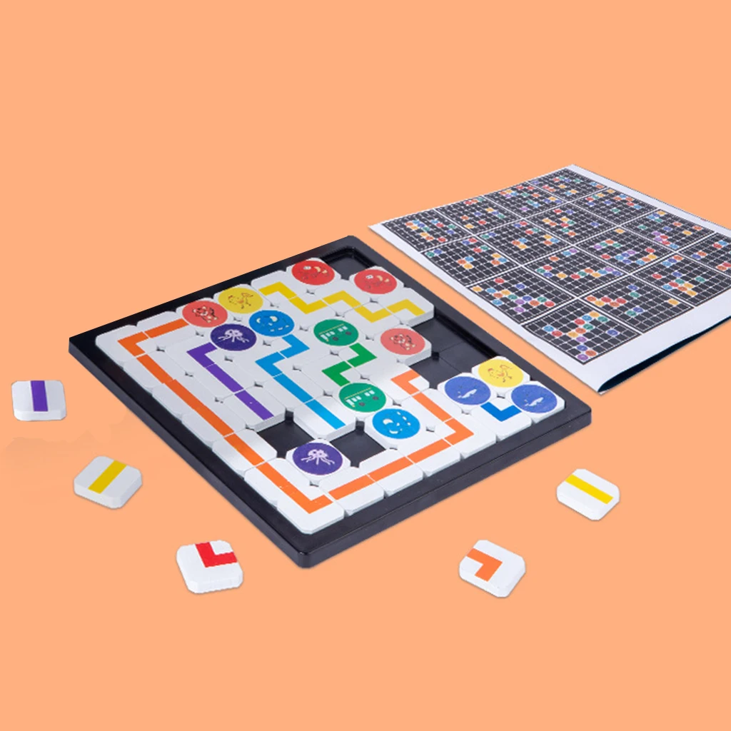 Игра Монтессори с деревянным маршрутом, дошкольные развивающие игрушки, головоломка для малышей