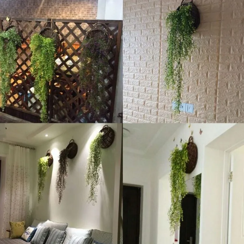 Искусственные искусственные растения 85 см зеленая гирлянда подвесные для