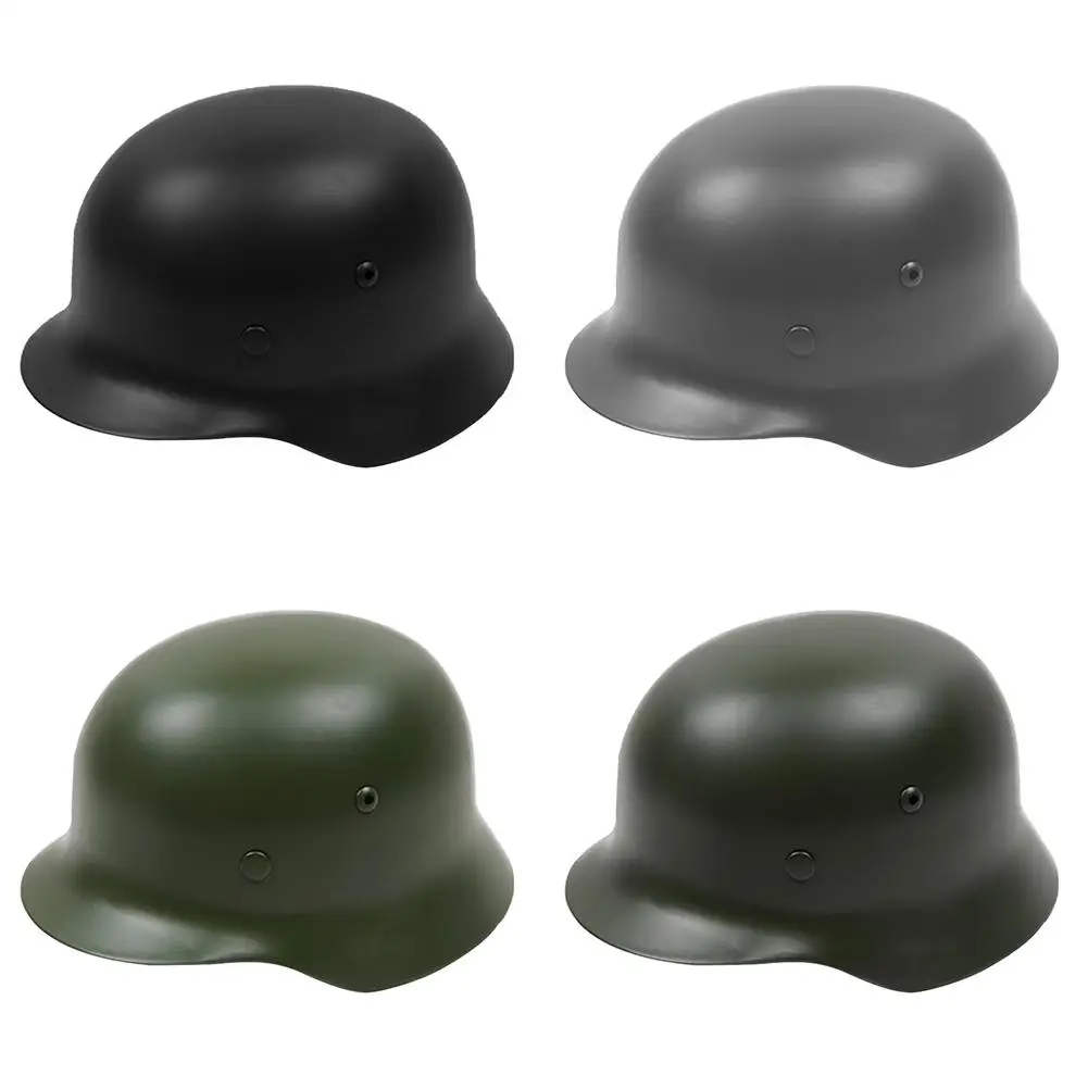 M35 Steel Helmet Protective Helmet Stainless Steel Helmet With Leather Lining For Men Hard Hat WW2 World War II German War Army