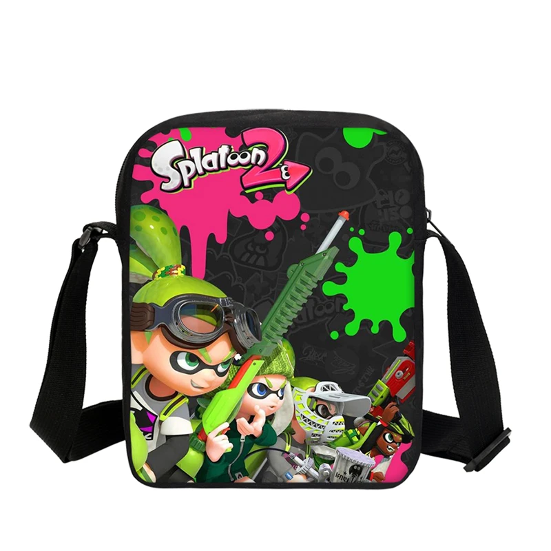 Женская сумка Splatoon с 2 рисунками из мультфильмов маленькие школьные сумки через